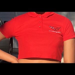 Red crop top
